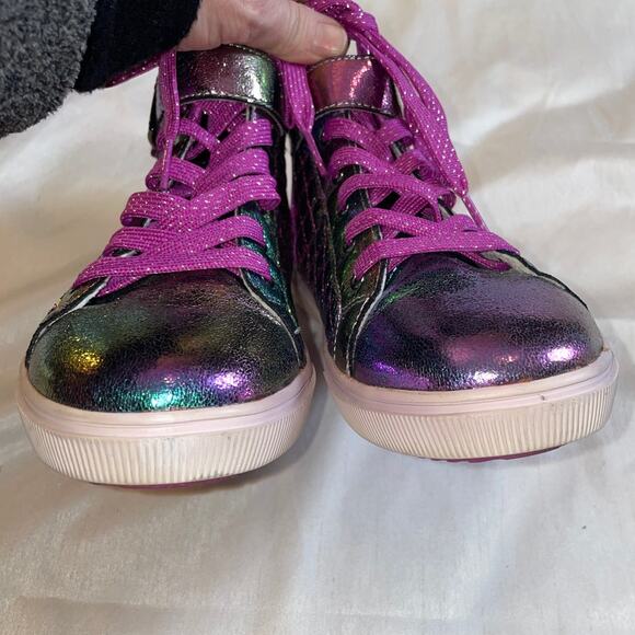 SKECHERS KIDS Sport -‎ Shoutouts Glitz Metallic Rockstar - Youth Size 5 - Picture 4 of 11